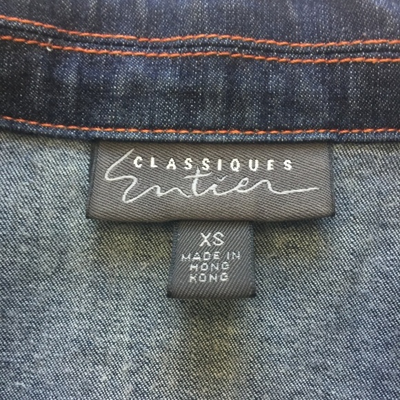CLASSIQUES ENTIER Denim Jeans Jacket XS EUC - Picture 4 of 7